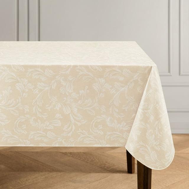 House of Hampton® Camile Floral Scroll Damask Pattern Vinyl Indoor/Outdoor Tablecloth