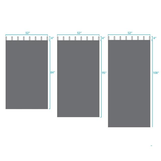 Gracie Oaks Janig Solid Sheer Tab Top Single Indoor/Outdoor Curtain Panel