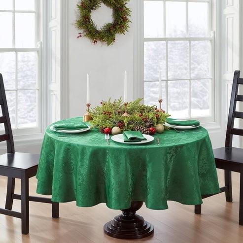 Astoria Grand Tilghman Poinsettia Floral Woven Tablecloth
