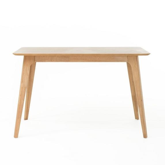 Gideon Dining Table - Natural Oak - Christopher Knight Home: Scandinavian Style, 4-Seat Rectangle, Rubberwood