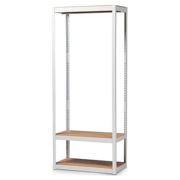 Elton Modern and Contemporary Metal 3-Shelf Free-Standing Closet Storage Organizer