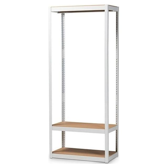 Elton Modern and Contemporary Metal 3-Shelf Free-Standing Closet Storage Organizer