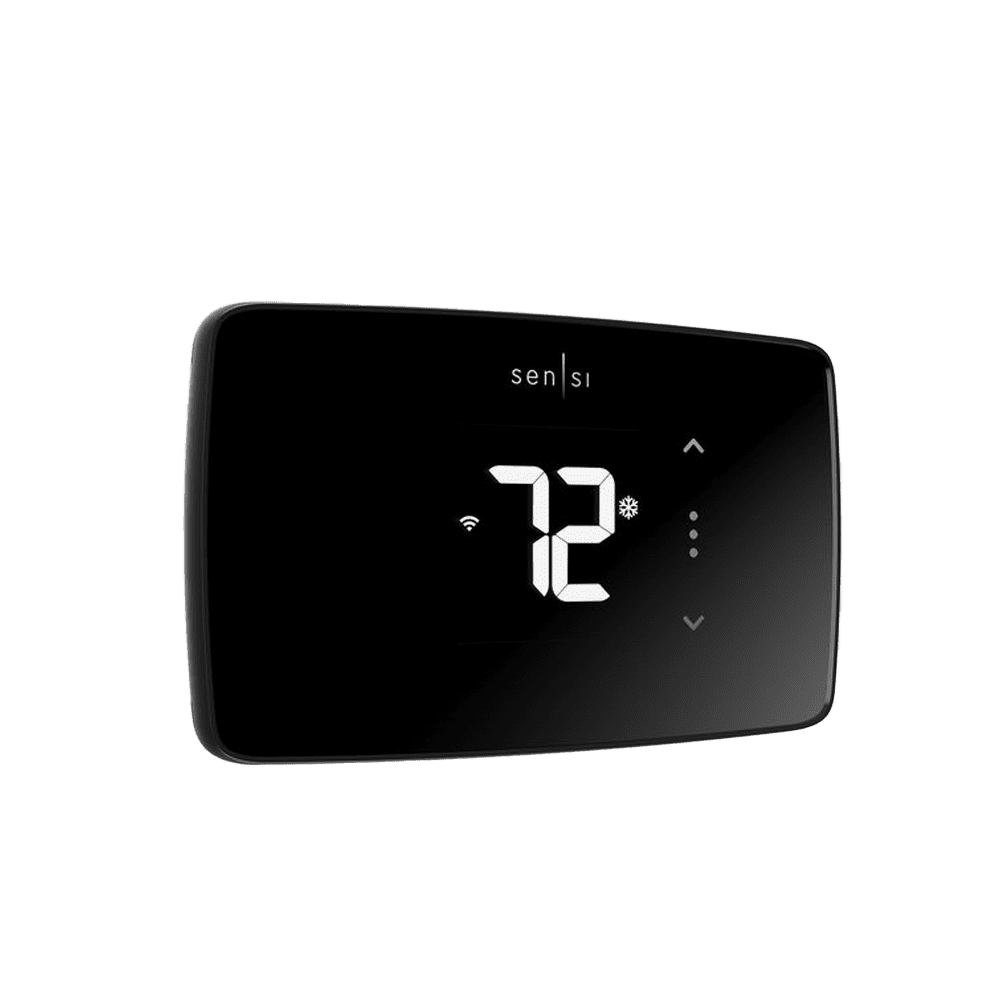 Black Sensi Lite Smart Thermostat with Glass Display