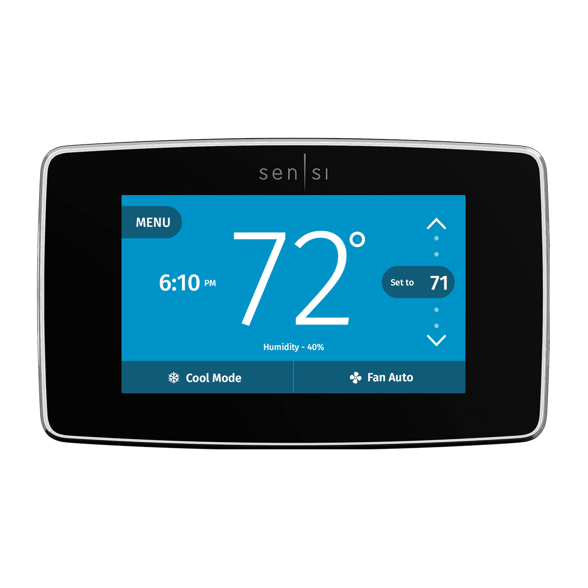 Sensi Black Touchscreen Wi-Fi Smart Thermostat with Remote Programming