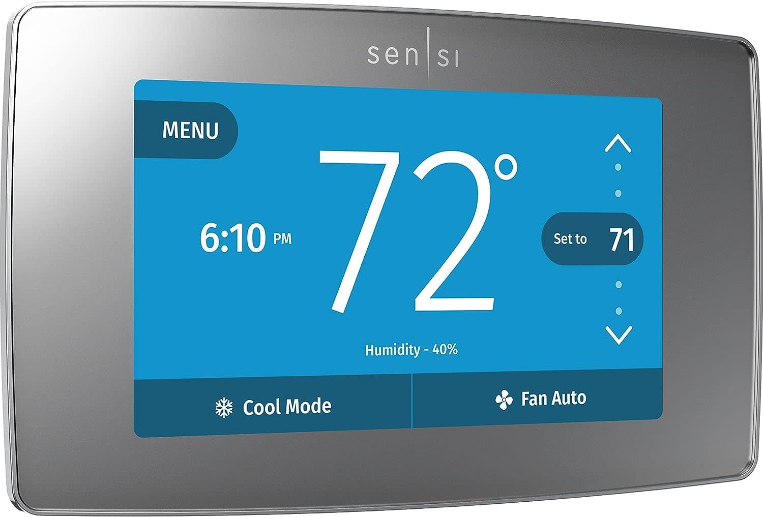 Silver Programmable Touchscreen Wi-Fi Smart Thermostat