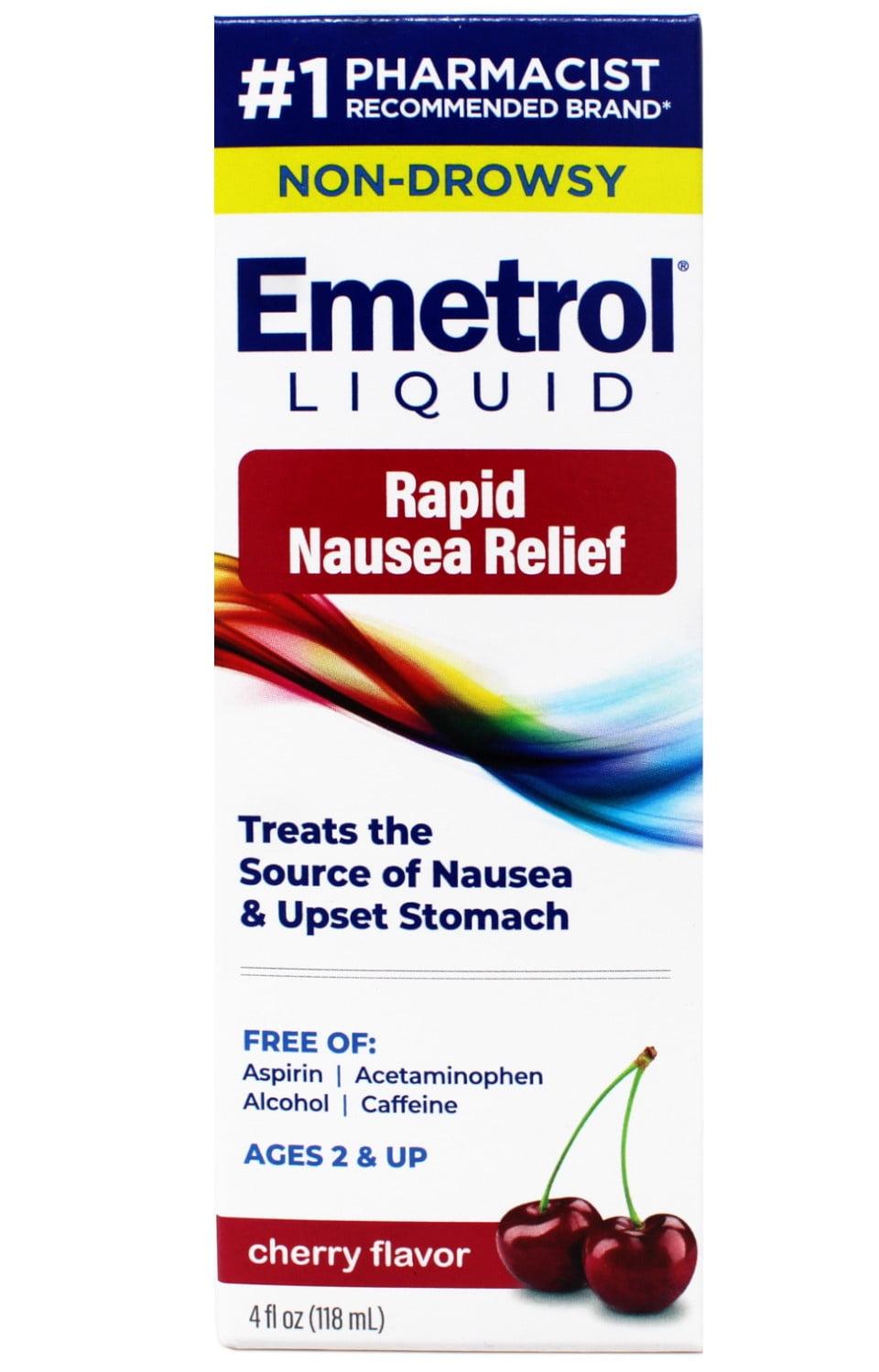 Emetrol Liquid Non-Drowsy Nausea Relief - Cherry Flavor - 4fl oz