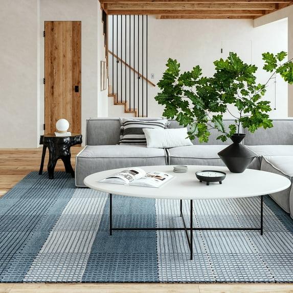 Nuloom Oregon Plaid Wool Area Rug, 10' x 14', Blue