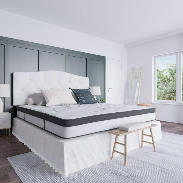 Emma and Oliver 10 Inch Hybrid Pocket Spring Mattress, King Mattress in a Box