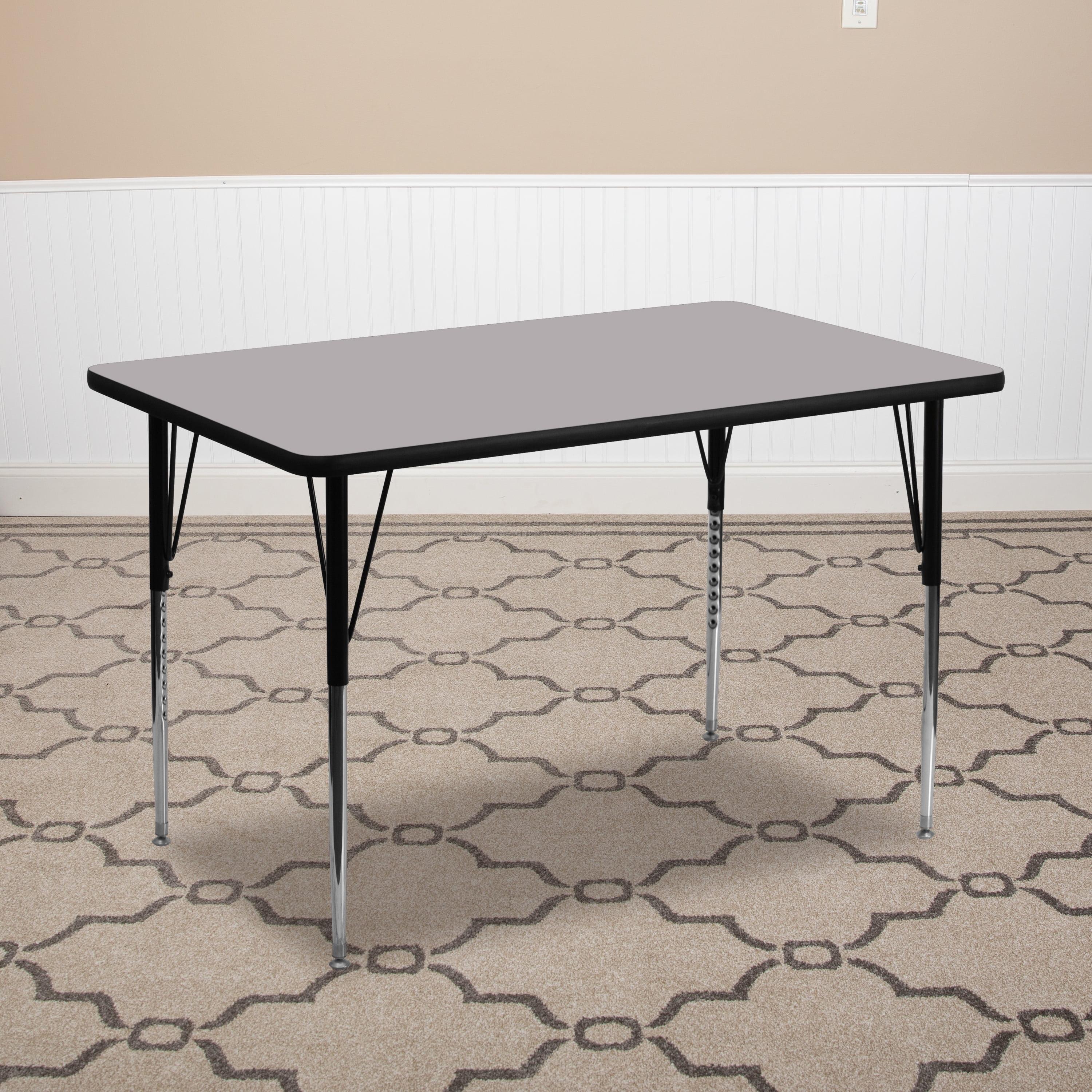 Emma and Oliver 24x48 Rectangle Laminate Adjustable Activity Table