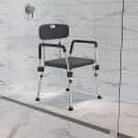 Emma + Oliver 300 Lb. Capacity, Quick Release Back & Arm Gray Shower Chair