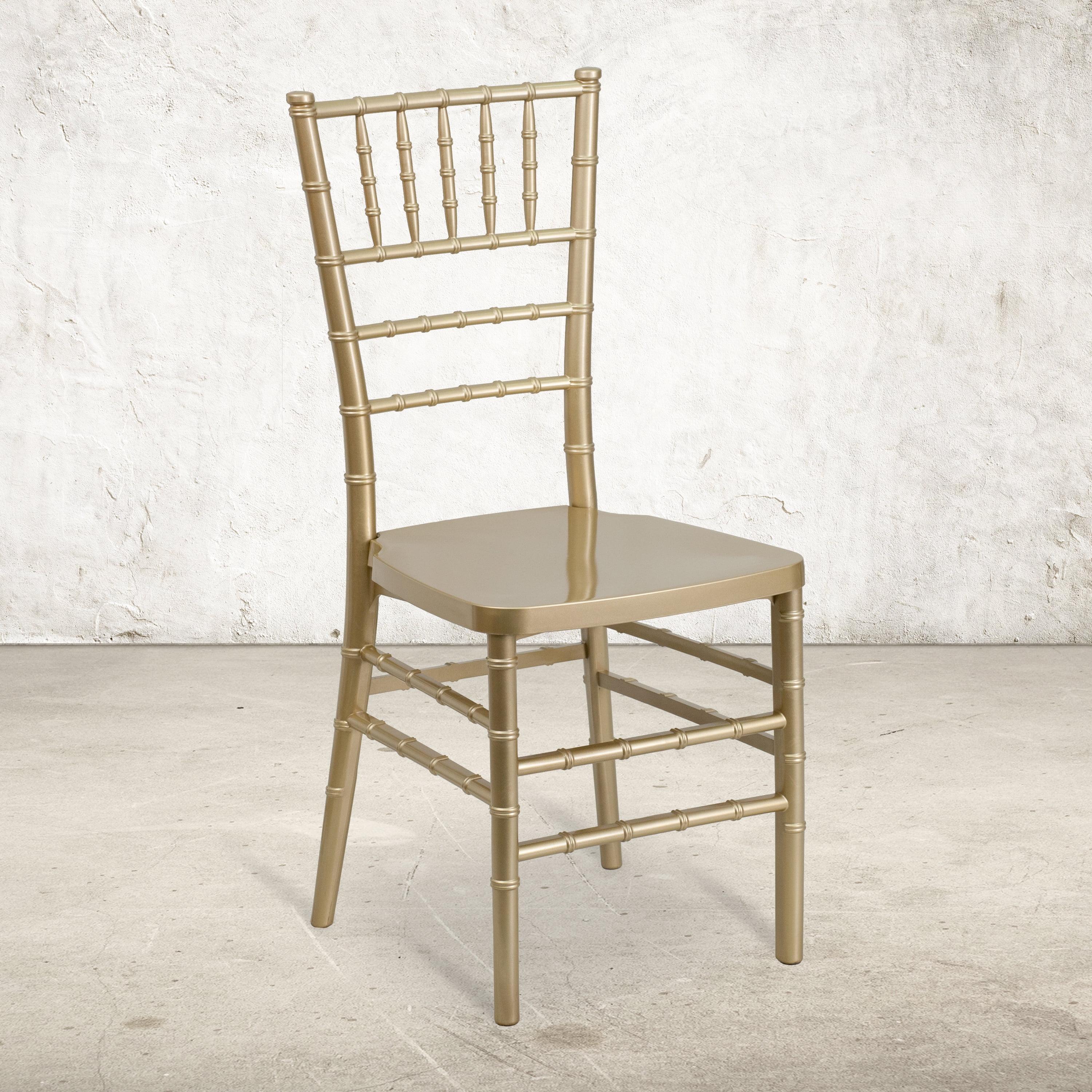 Elegant Gold Resin Chiavari Lightweight Event Chair