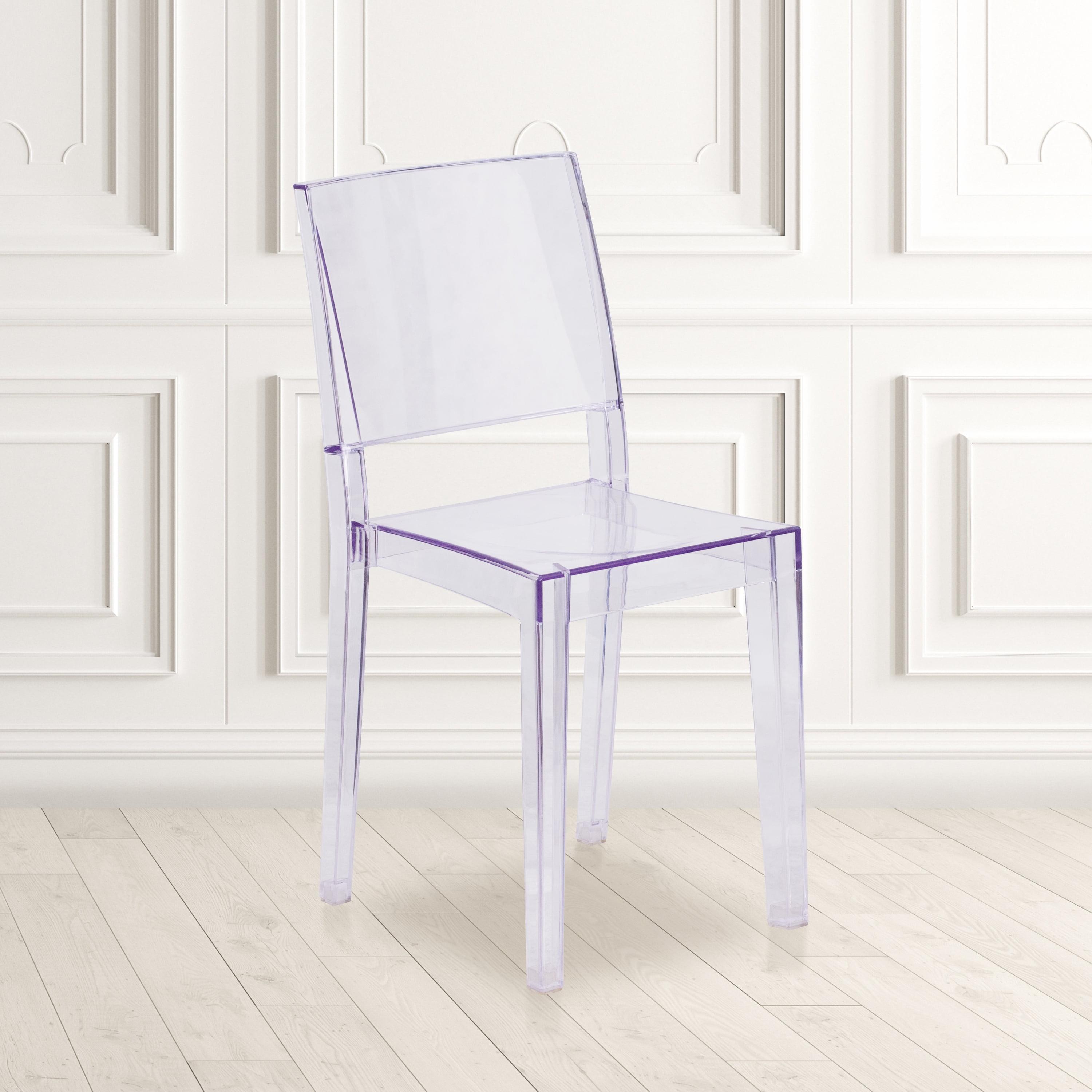 Emma and Oliver Transparent Stacking Side Chair