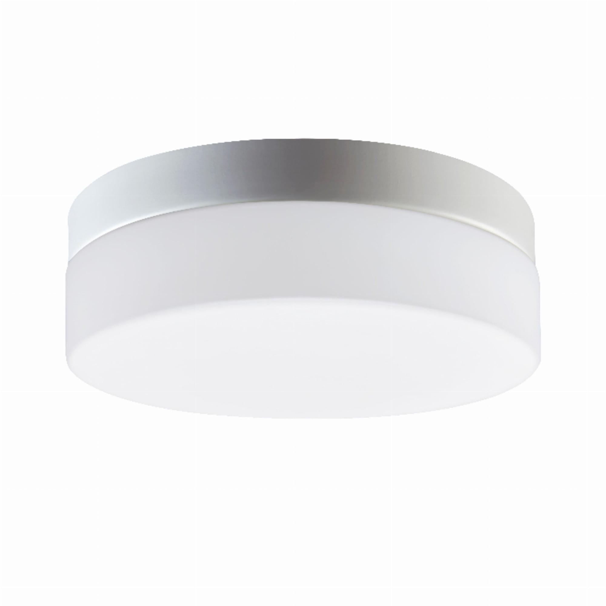 Emmett Contemporary 11" Frosted Glass Drum Ceiling Light in White