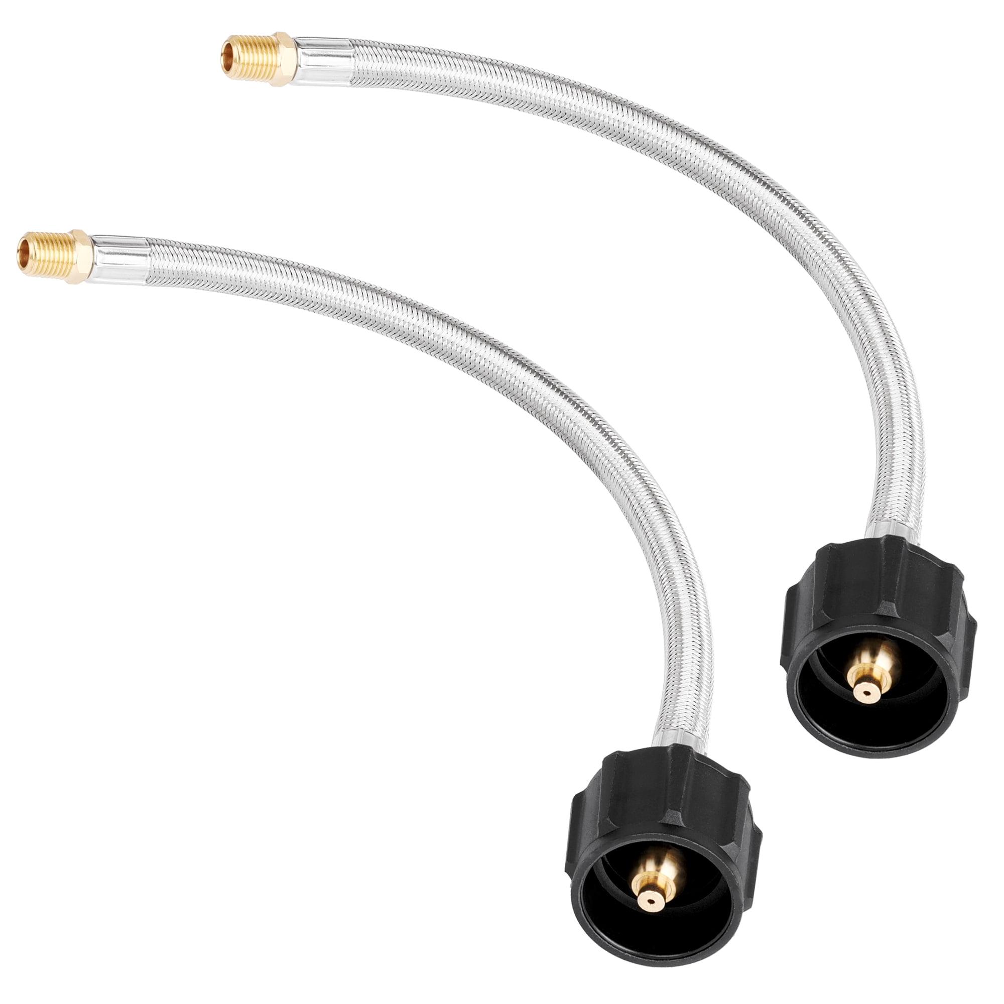 Empava 2pcs 1/4” NPT Pigtail Propane Stainless Braided Hose- CSA Certified ,EMPV-12EH42