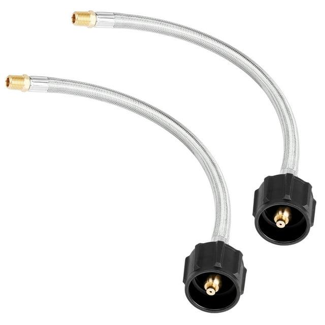 Empava 2pcs 1/4” NPT Pigtail Propane Stainless Braided Hose- CSA Certified ,EMPV-12EH42