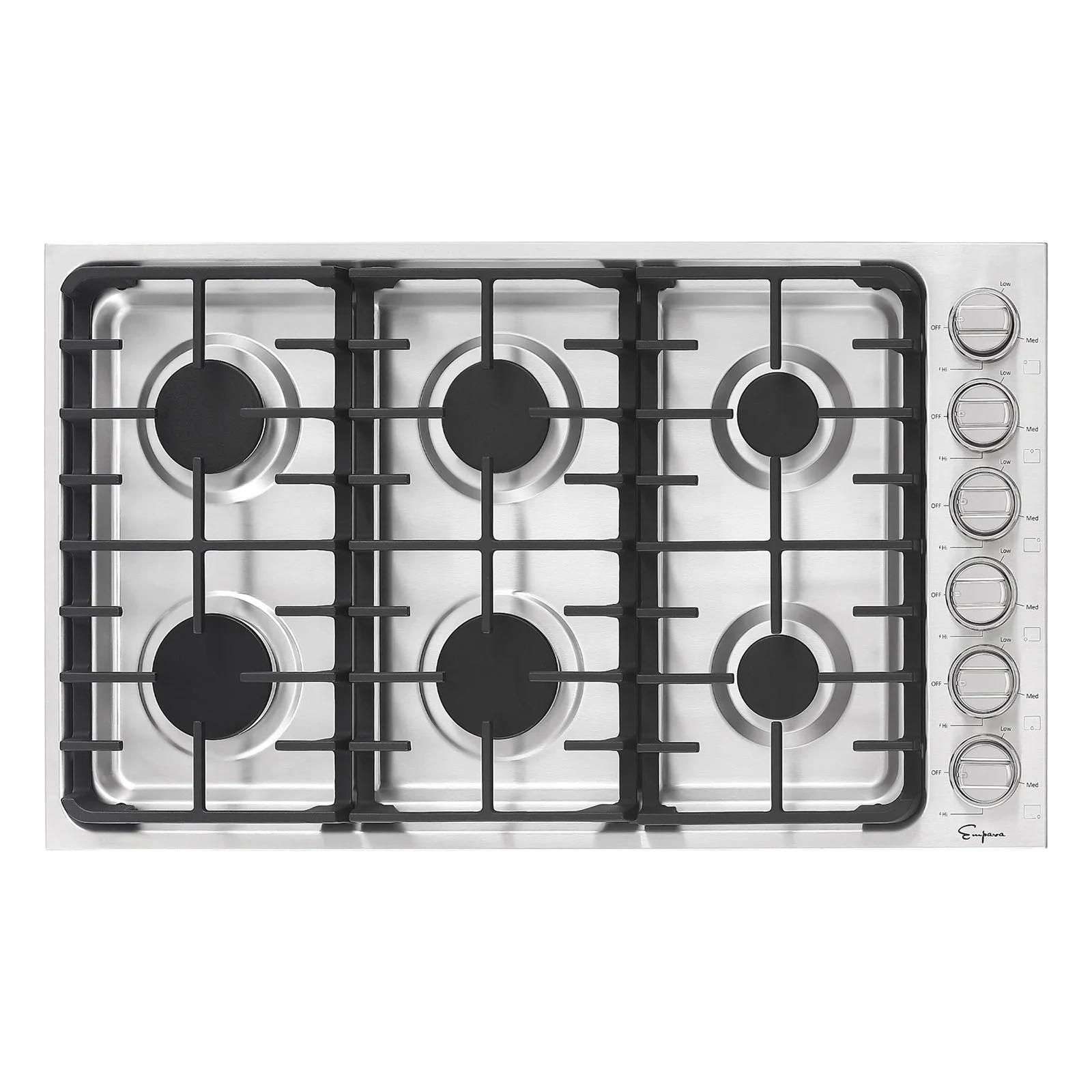 Empava 36" Stainless Steel 6 Burner Cooktop