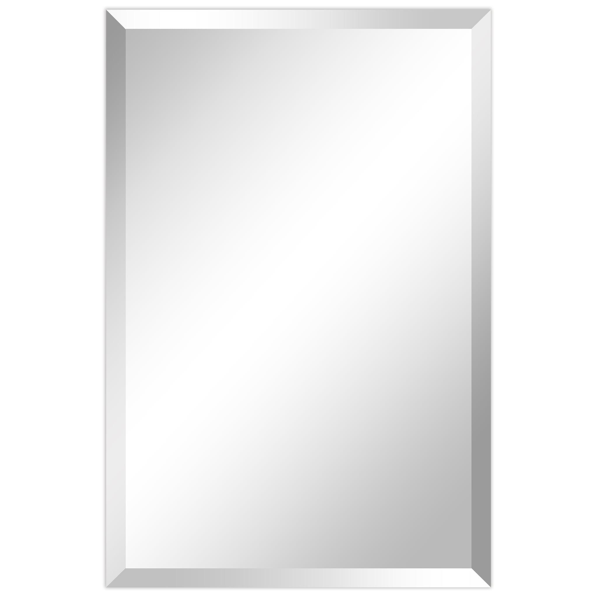 20" x 30" Frameless Rectangular Beveled Wall Mirror