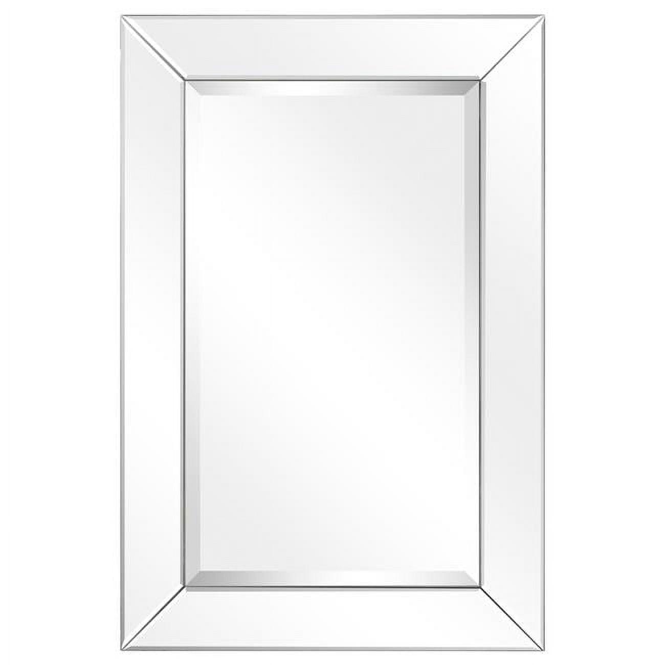 Empire Art Direct  20 x 30 in. Solid Wood Frame Covered Wall Mirror with Beveled Clear Mirror Panels - 1 in. Beveled Edge