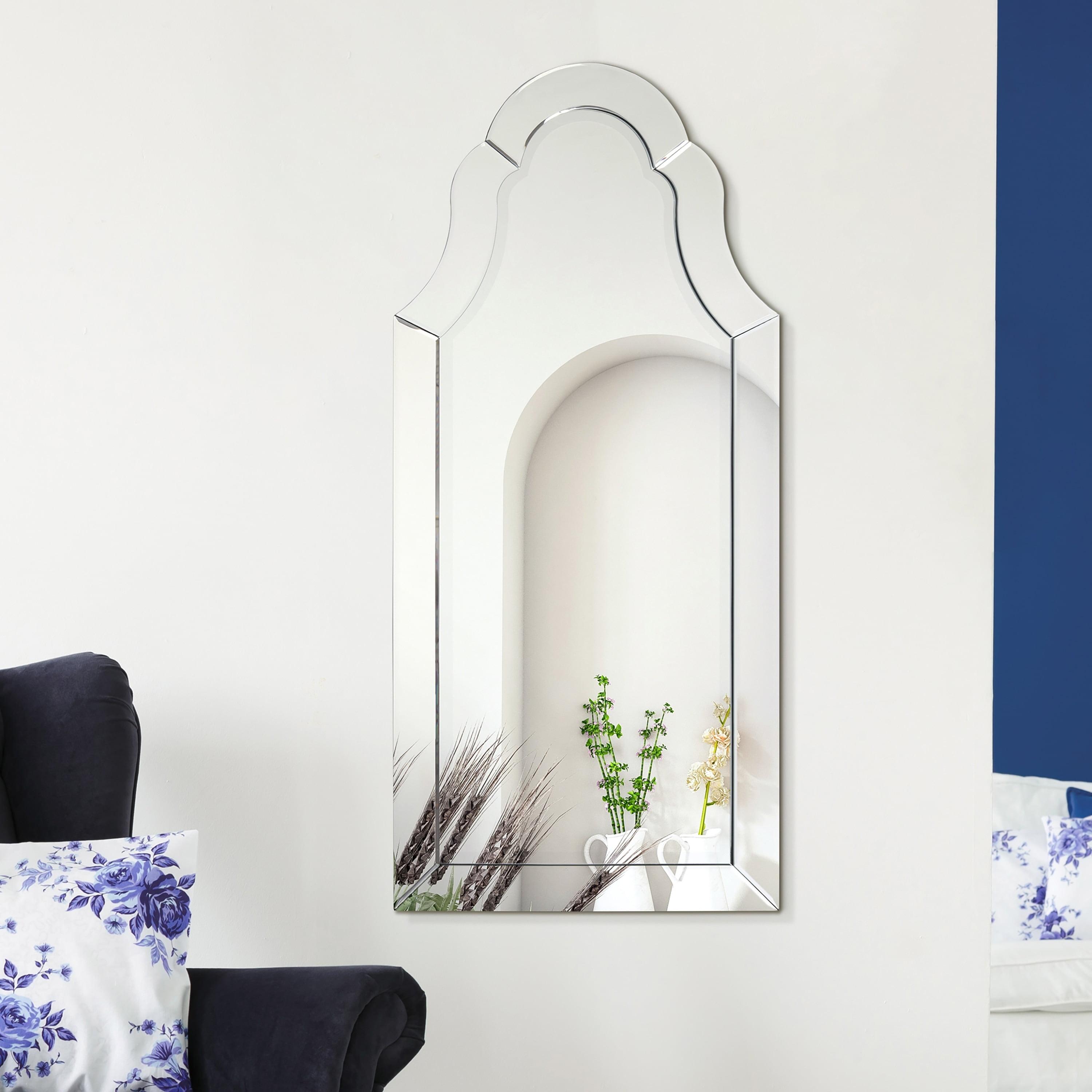 Empire Art Direct Arch Elegant Beveled Wall Mirror I Bathroom, Vanity, Bedroom Mirror - Clear - 20 x 44