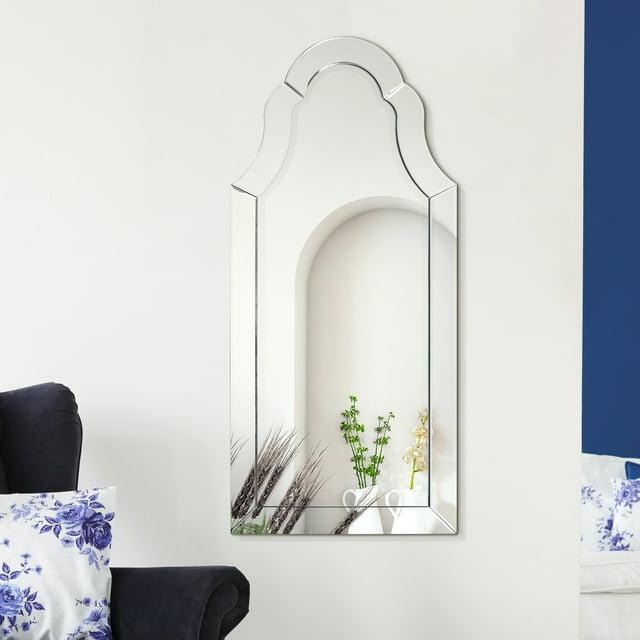 Empire Art Direct Arch Elegant Beveled Wall Mirror I Bathroom, Vanity, Bedroom Mirror - Clear - 20 x 44