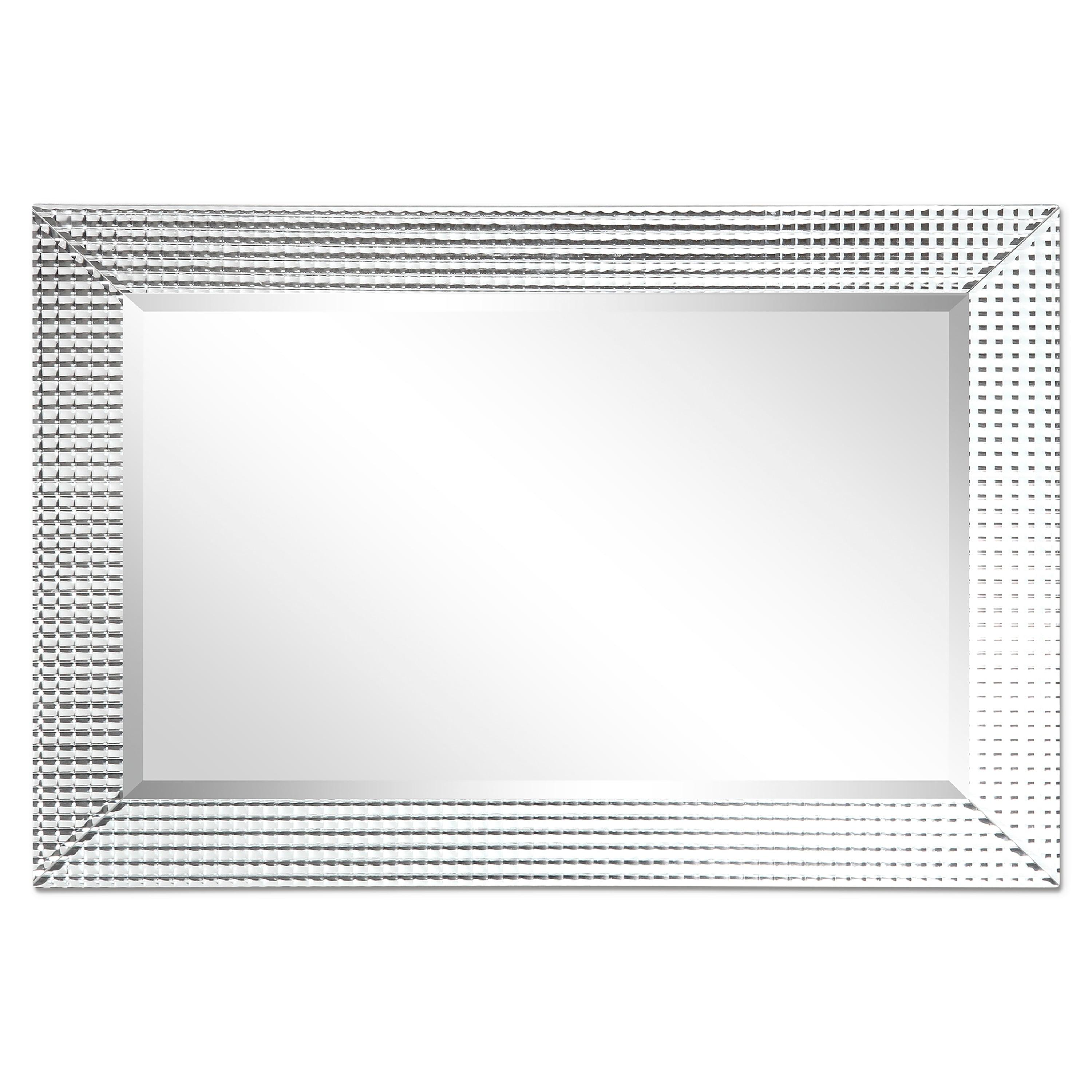 Empire Art Direct Bling Beveled Glass Rectangle Wall Mirror - Clear 24 in. x 1.26 in. x 36 in.