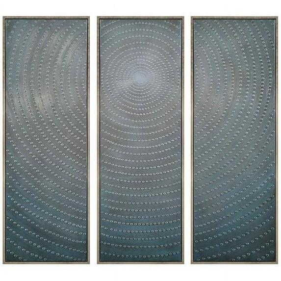 Empire Art Direct Concentric Textured Metallic Hand Painted Triptych Wall Art, 60" x 20" x 1.5", Ready to Hang