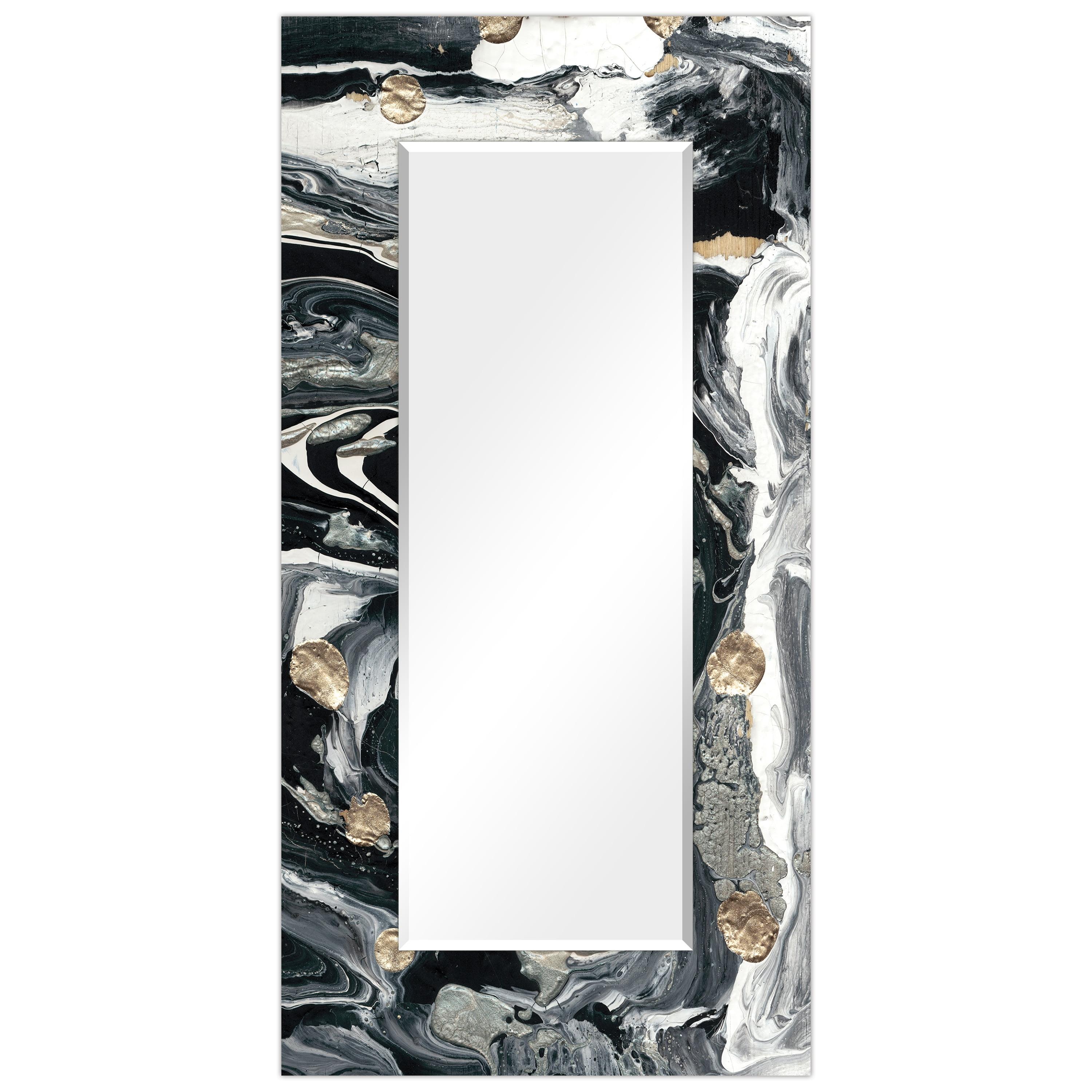 Ebony & Ivory 72" Frameless Rectangular Beveled Mirror