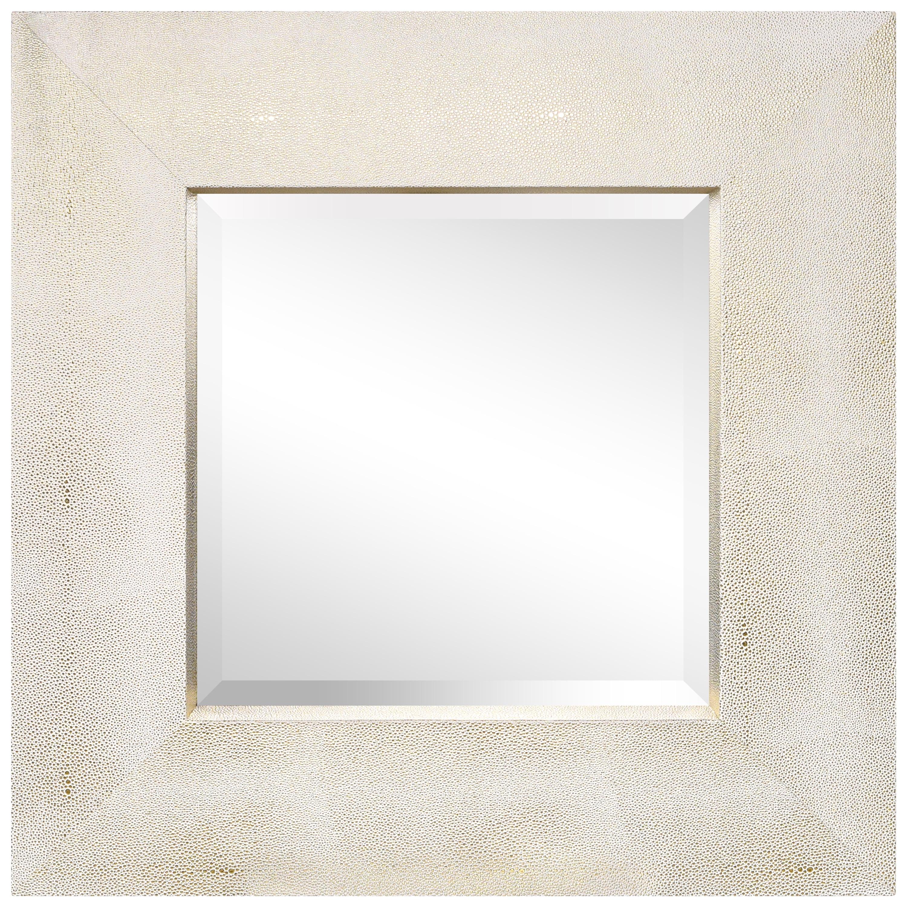 Empire Art Direct Square Leather Mirror
