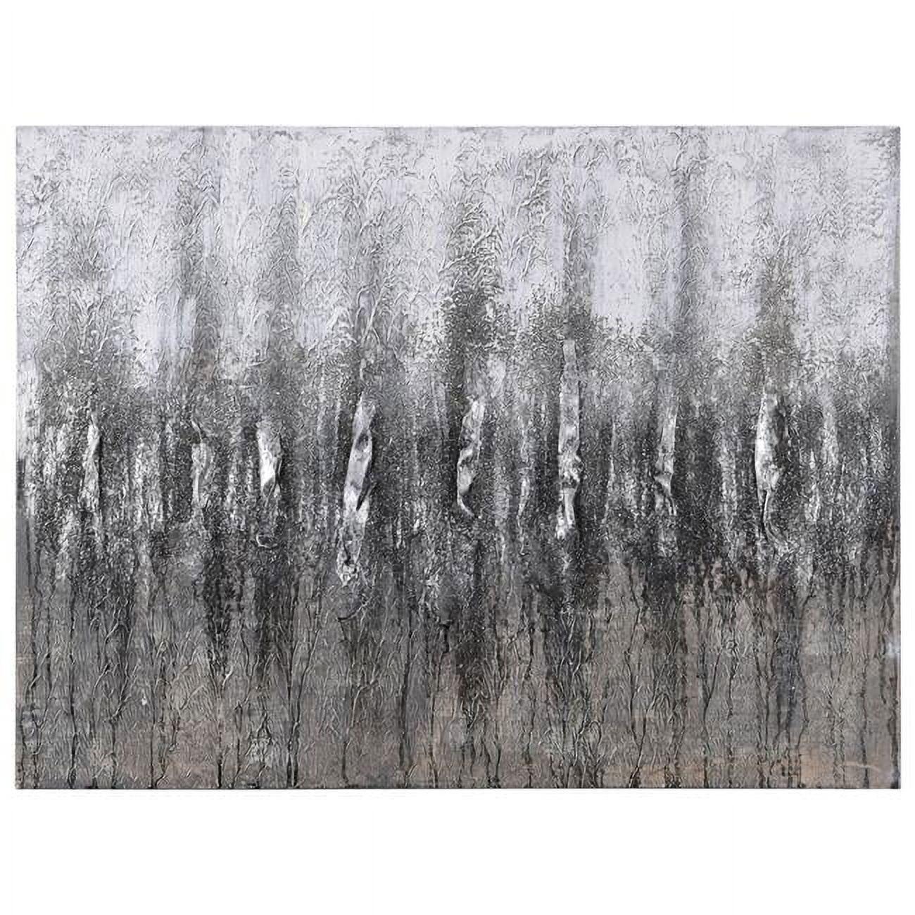 Empire Art Direct Gray Frequency Textured Metallic Hand Painted Wall Art, 30" x 40" x 1.5", Ready to Hang