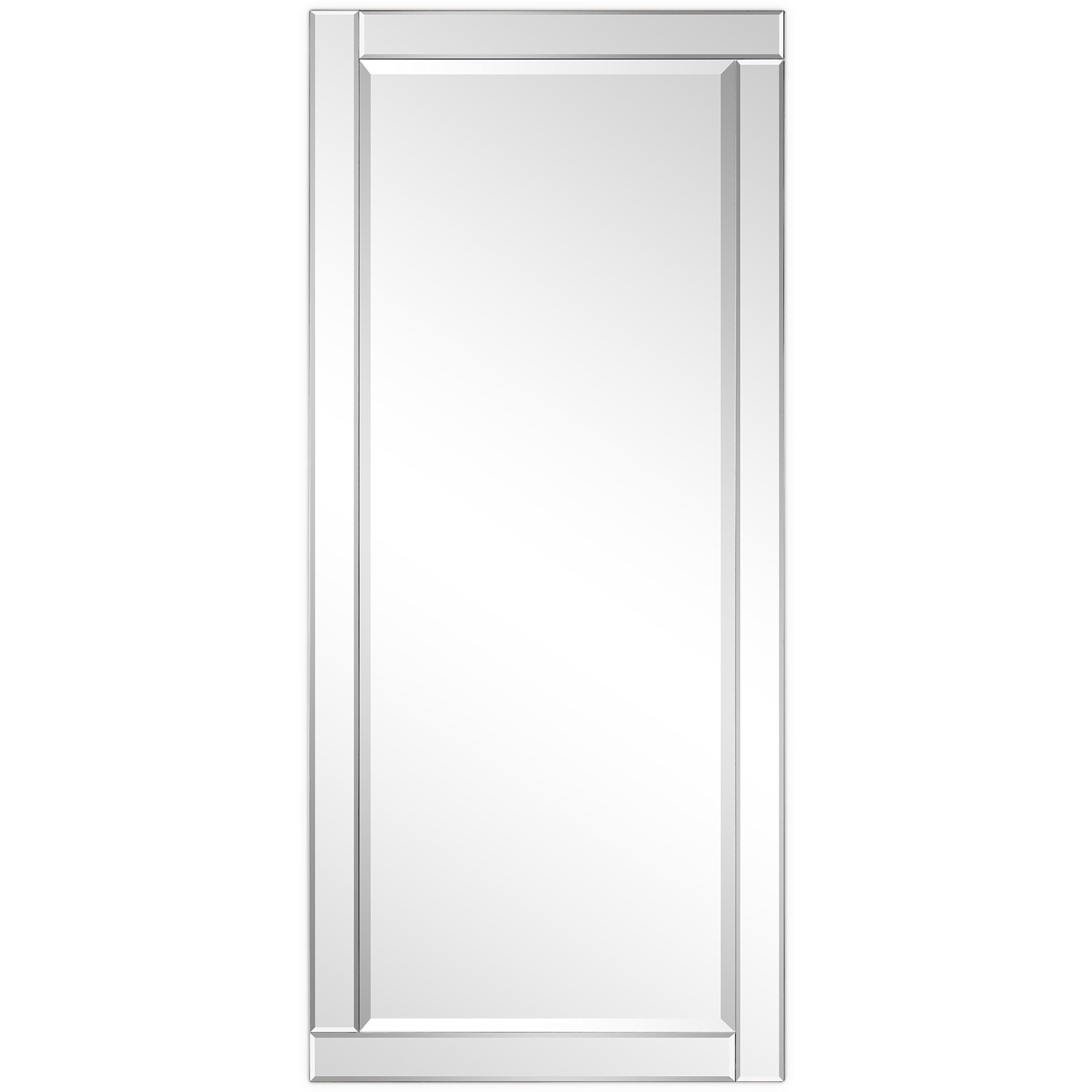 Moderno 24" x 54" Beveled Wood Frame Wall Mirror