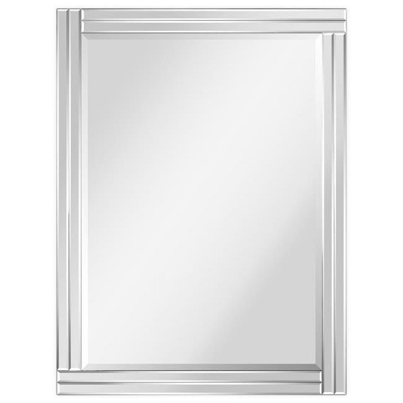 Elevated Silver Bevel 30" x 40" Full-Length Wood Wall Mirror