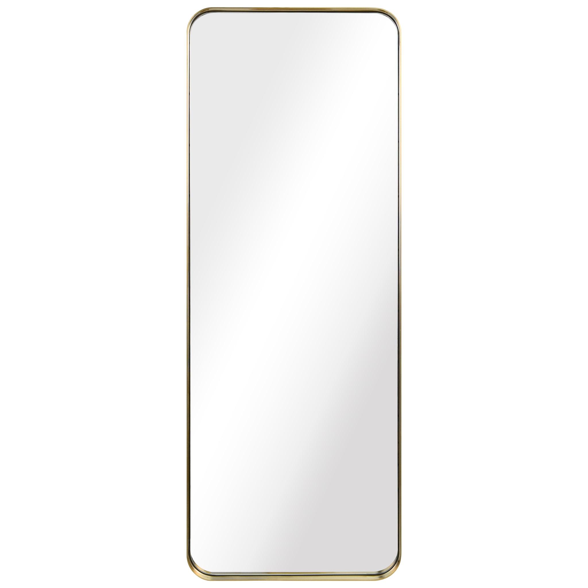 Empire Art Direct Ultra Brushed Gold Stainless Steel Frame Rectangle Wall Mirror, 18" x 48" x 2", Ready to Hang