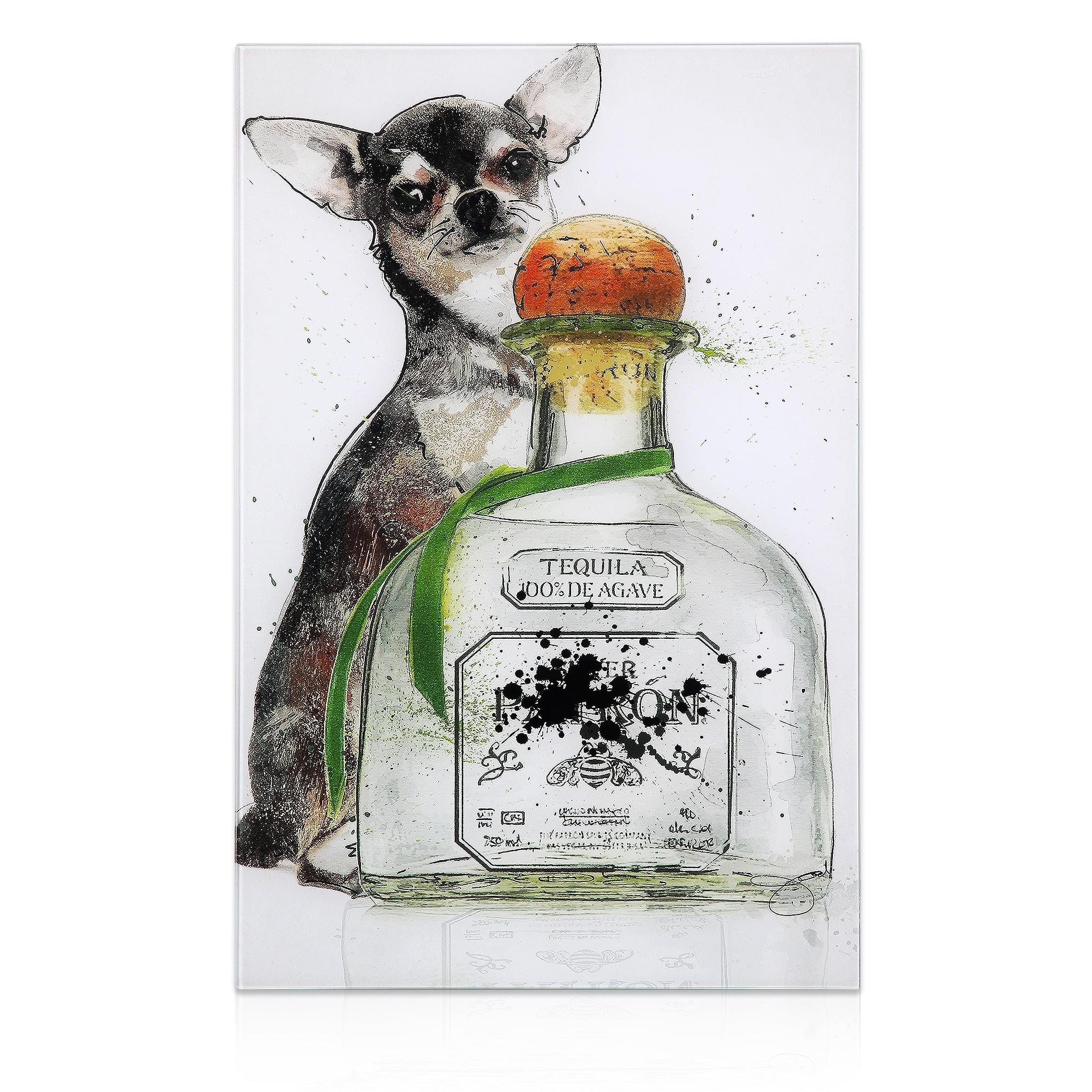 Viva Mexico Tempered Glass Dog Wall Art, 16" x 24"