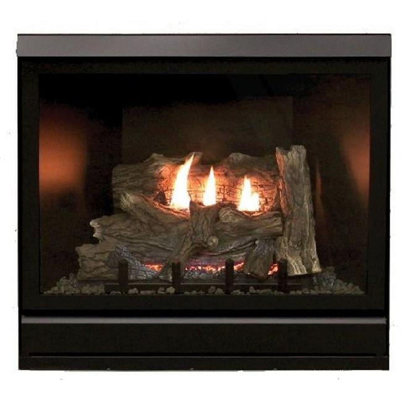 Tahoe Deluxe 36" Black Traditional Gas Fireplace with Log Set