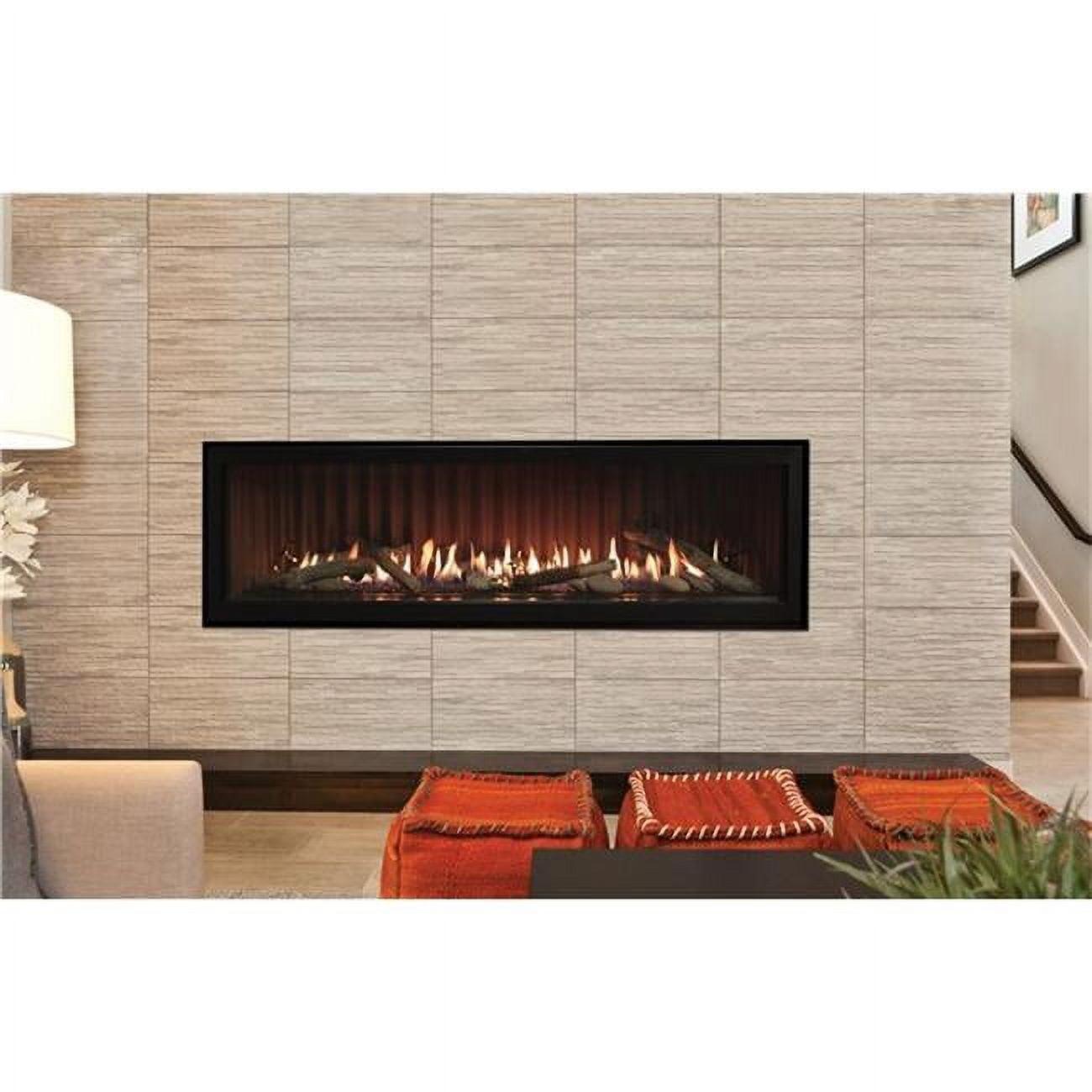 Black Wall Mounted Gas Fireplace with Remote Control