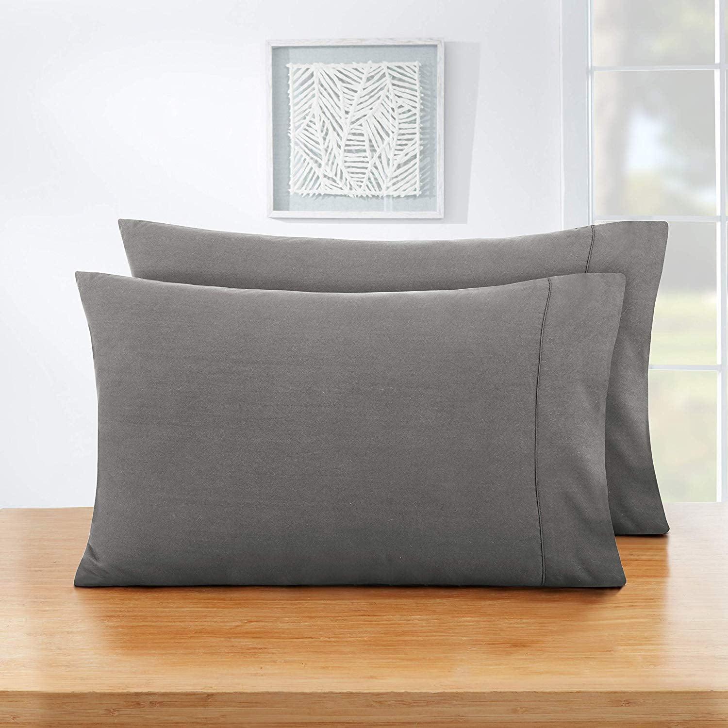 Charcoal Gray King Size Hypoallergenic Cotton Pillowcase Set