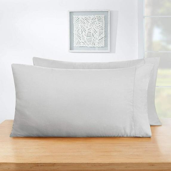 Microfiber Queen - Envelope - 20 x 30 Cloud Grey Pillowcase Set by Bare Home