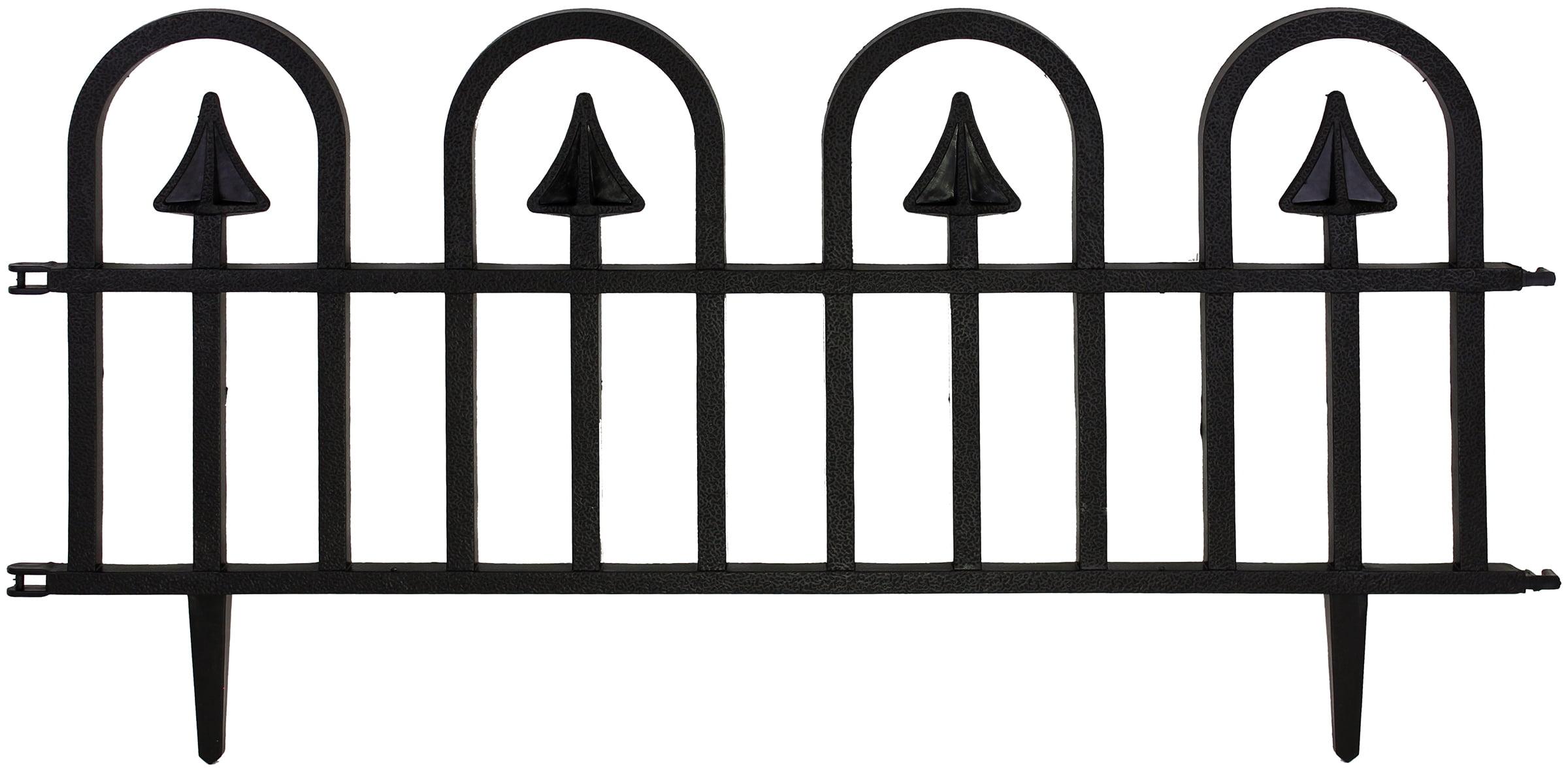 Black Resin Victorian Ornamental Garden Fence