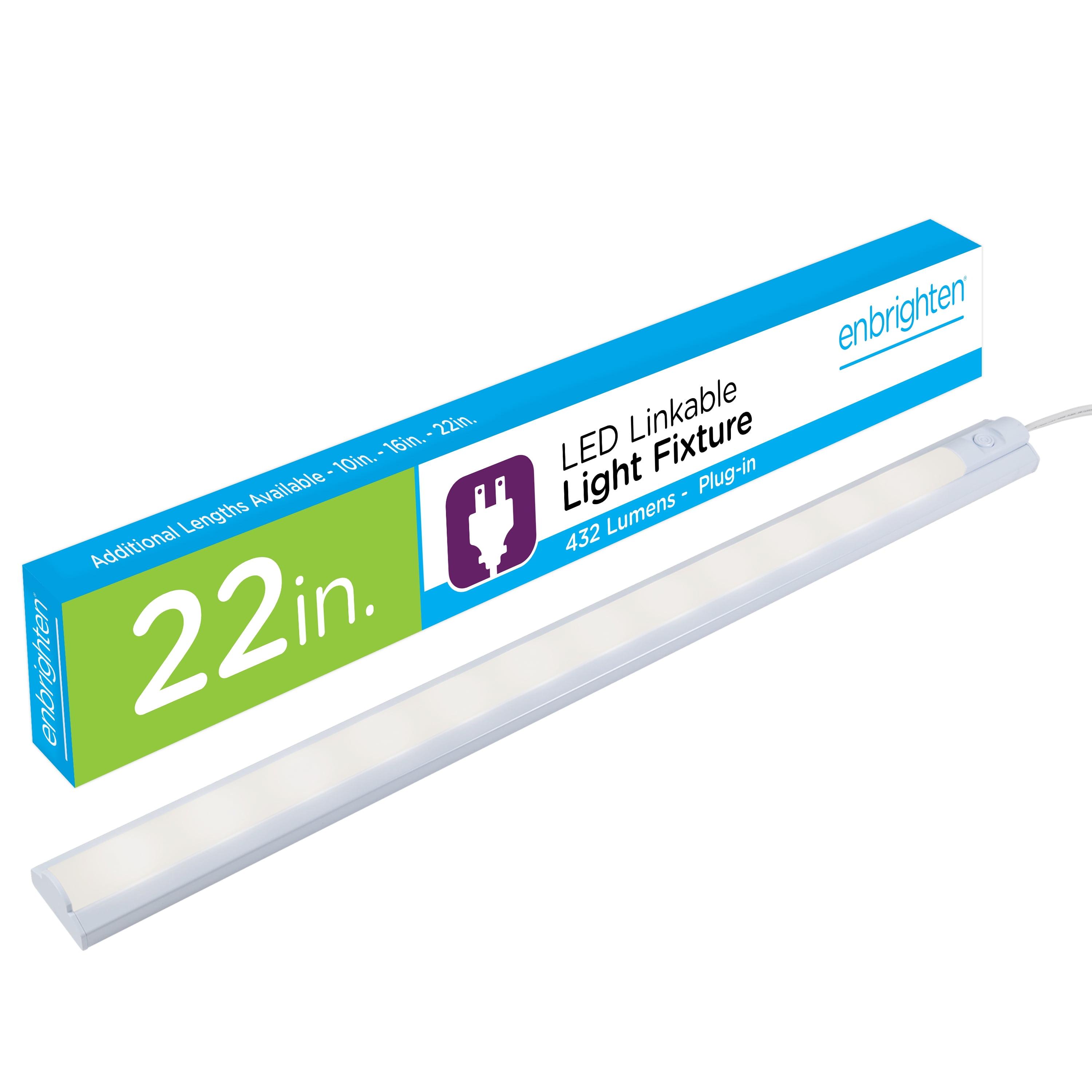 Enbrighten 22-Inch White LED Under Cabinet Light with On/Off Switch