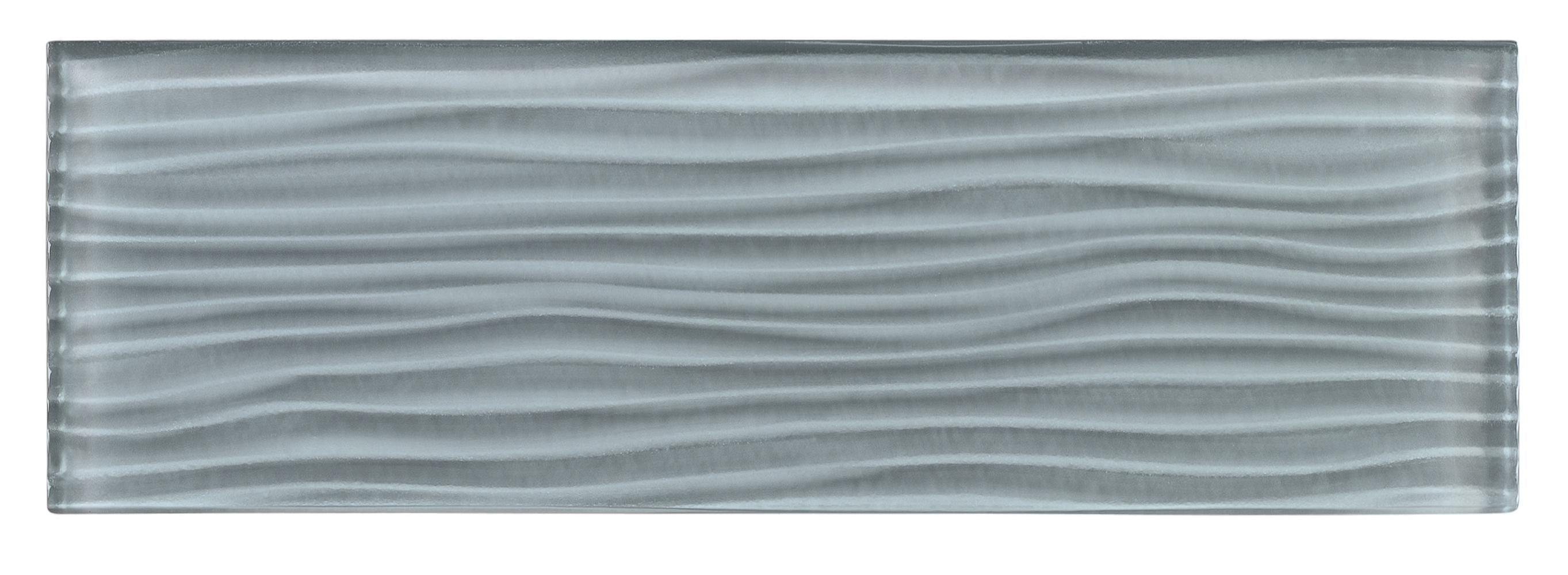 Enchant-Parade Florette Green 4-in. x 12-in. Subway Textured Polished Glass Wall & Floor Tile