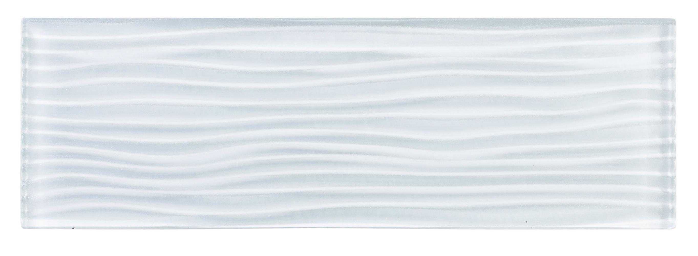 Enchant-Parade 4" x 12" Glossy Blue Textured Glass Tile