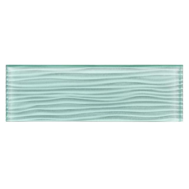 Enchant-Parade Florette Green 4-in. x 12-in. Subway Textured Polished Glass Wall & Floor Tile