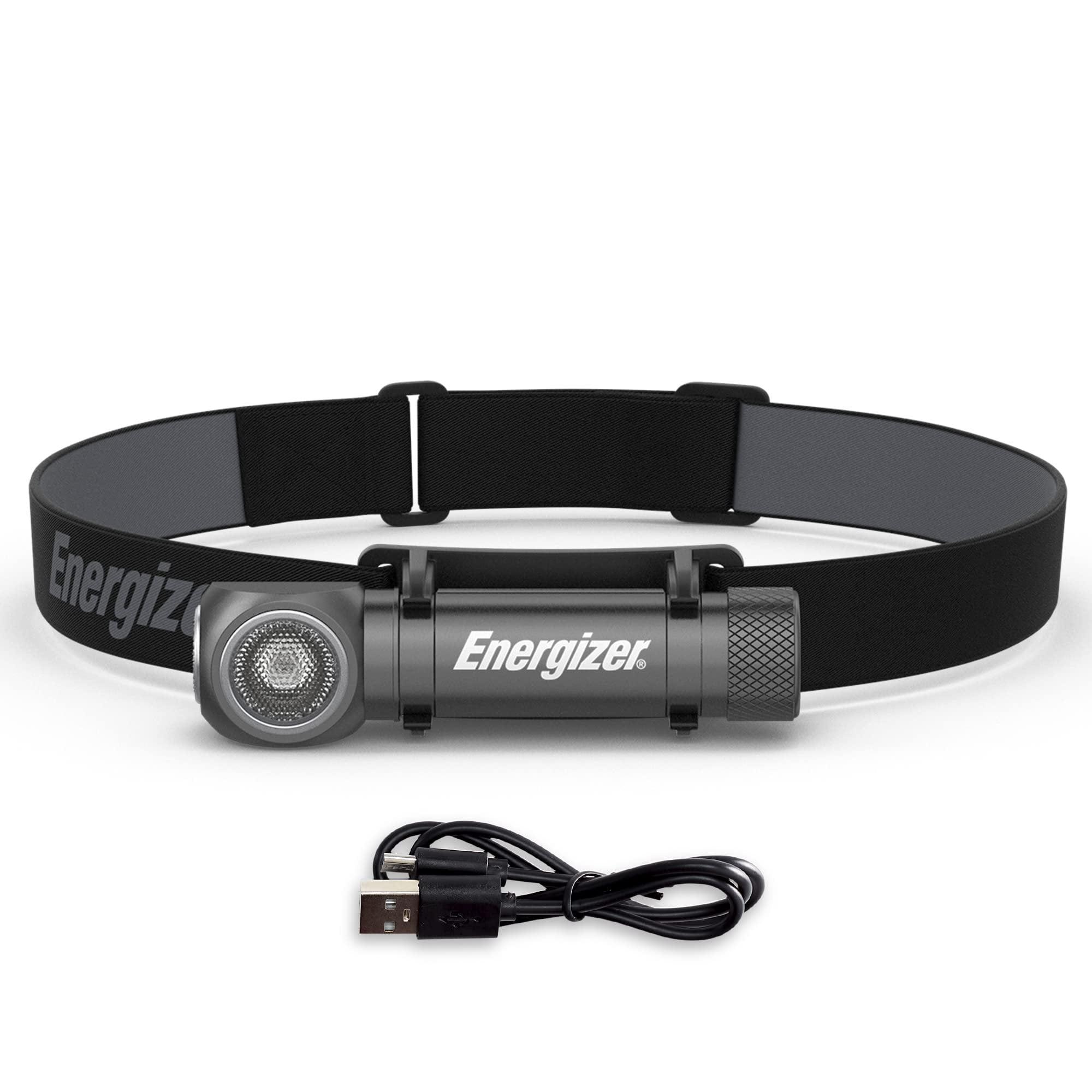 Energizer LED Headlamp Rechargeable X1000, Ultra Bright IPX4 Water Resistant Head Light, 1000 Lumen Turbo Mode, Headlamp for Outdoors, Power Outage Emergency, USB Cable Included
