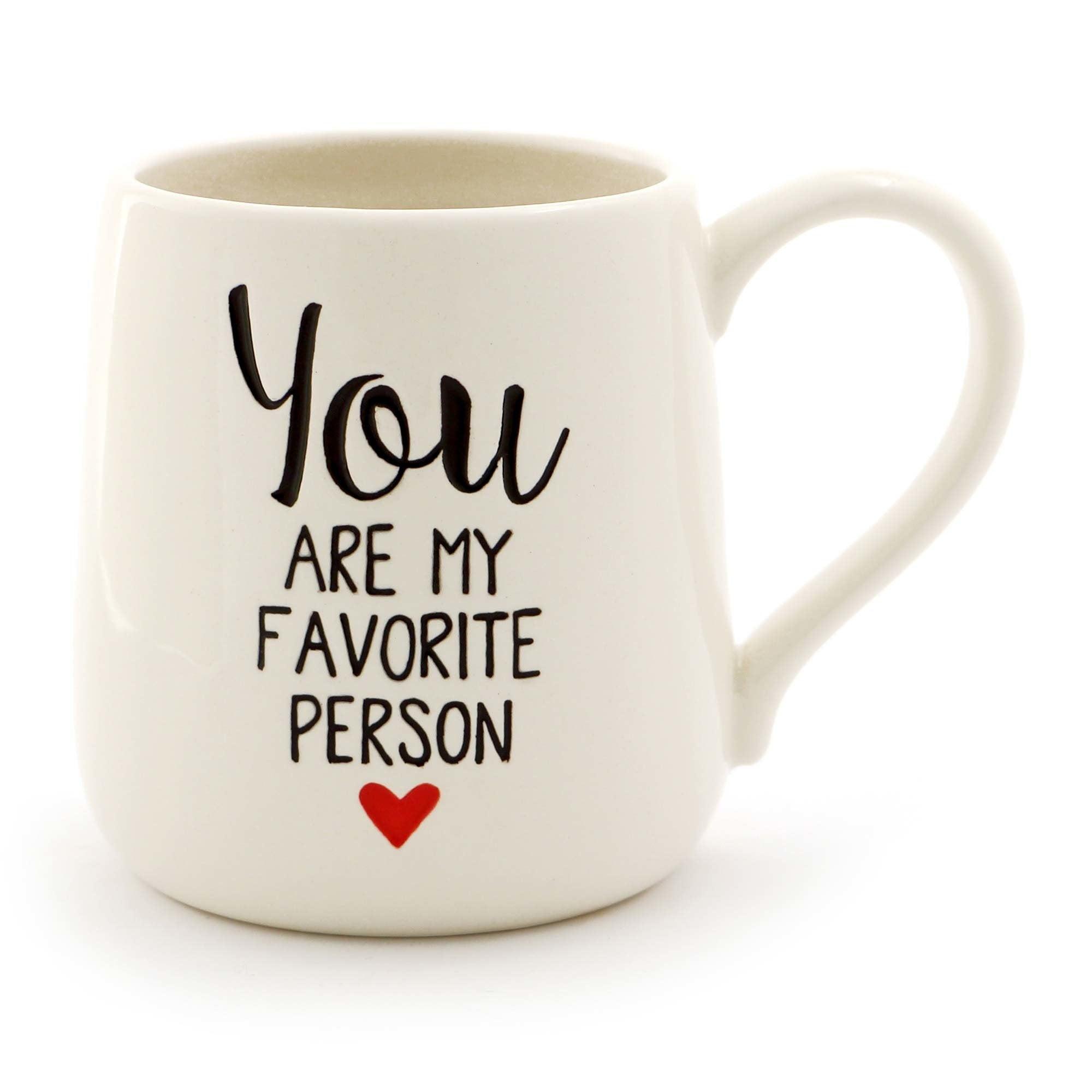 Enesco 6000503 Our Name Is Mud “Favorite Person” Stoneware Engraved Coffee Mug 16 oz White