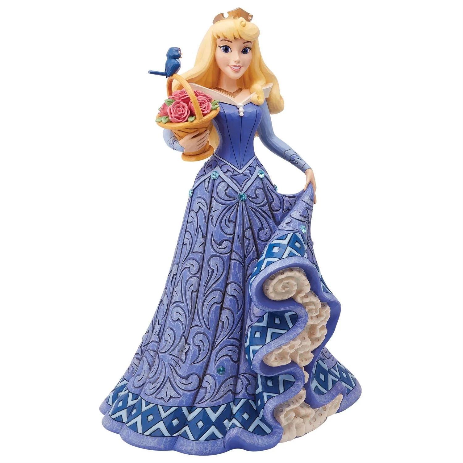 Deluxe Aurora Figurine in Blue Dress with Basket