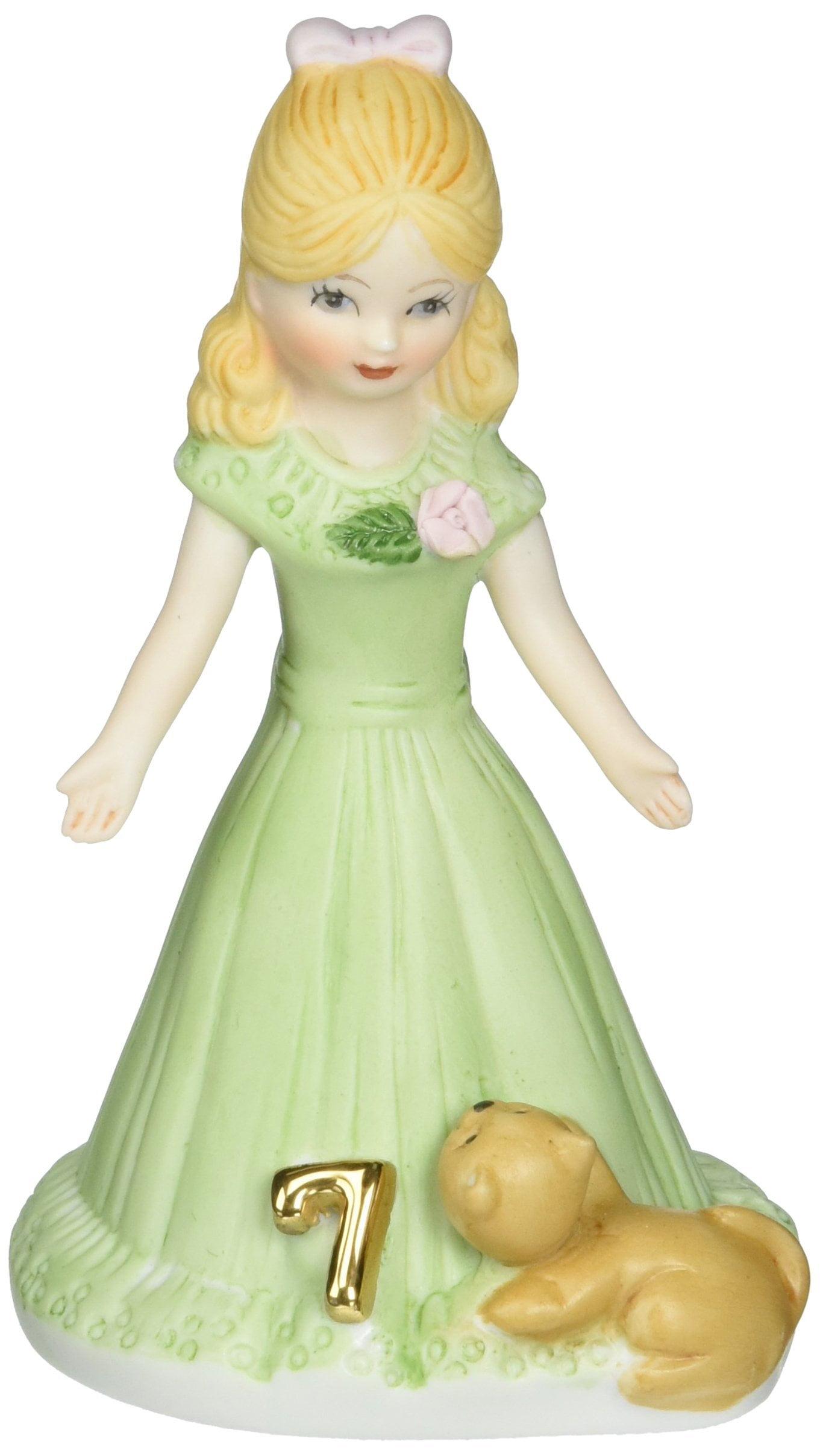 Enesco Growing Up Girls ‚ÄúBlonde Age 7‚Äù Porcelain Figurine, 4.5‚Äù