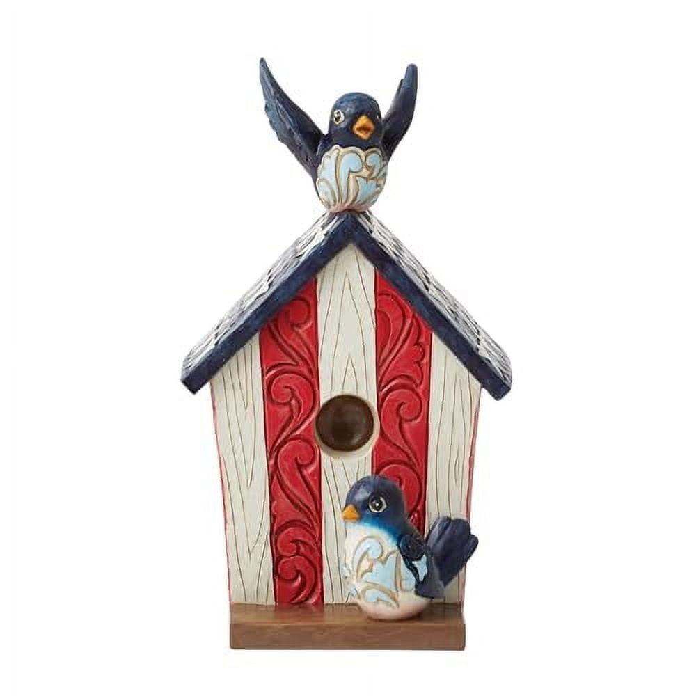 Jim Shore Jim Shore Heartwood Creek Patriotic Birdhouse Figurine 5.3in H