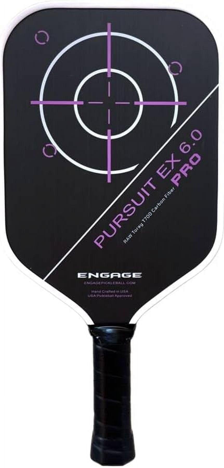 Engage Pursuit Pro EX 6.0 Pickleball Paddle – Widebody Shape, Raw T700 Toray Carbon Fiber Face, 16mm Control Pro Core, (Deep Magenta, LITE)