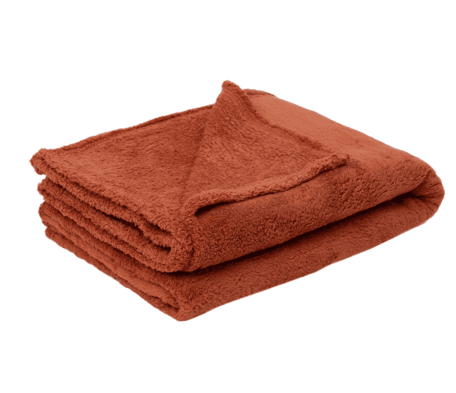 English Home Fleece Throw Blanket,Soft Plush Blanket for Couch Sofa or Bed Throw Size, Super Cozy and Comfy for All Seasons, Terracotta 130x170 (cm)