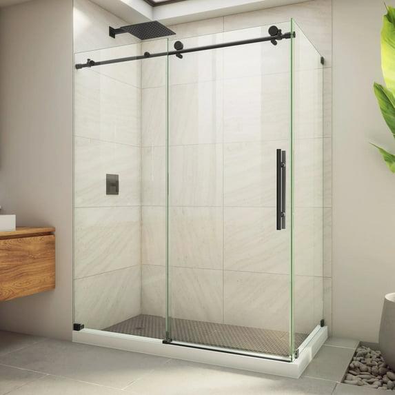 DreamLine SE6160F320VDX09 60.38" W x 32.5" D x 76" H Frameless Rectangle Sliding Shower Enclosure